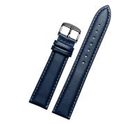 Generico Run Ken Bracciale In Vera Pelle Cinturino For Orologio Colore Blu Cinturino 14 16 18 20mm 21m 22mm 23mm(Plain blue black,22mm)