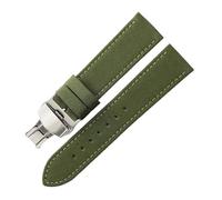 Generico Run Ken Cinturino For Orologio In Nylon Compatibile Con Citizen Eco-Drive Bm8475 Compatibile Con Cinturino For Orologio In Vera Pelle Tissot 18 19 20 22 24 Mm(Green-Steel-B1,22mm)