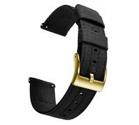Generico Run Ken Cinturino For Orologio In Tela A Sgancio Rapido Da 20 Mm E 22 Mm, Cinturini Di Ricambio For Uomo E Donna(Black Gold,22mm)