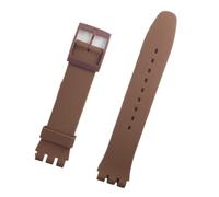 Generico Run Ken Cinturino nero compatibile con fibbia cinturino Swatch compatibile con cinturino in silicone SWATCH 17mm 19mm 20mm Cinturino in gomma 16MM Accessori for orologi(Silver,20mm)