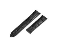 Generico Run Ken Compatibile con Tank Impermeabile Comodo Cinturino for orologio in vera pelle da 18 20 22 23 25 mm Cinturino for orologio in pelle bovina con una sola coda(Black-No buckle,17mm)