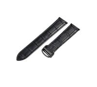 Generico Run Ken Compatibile con Tank Impermeabile Comodo Cinturino for orologio in vera pelle da 18 20 22 23 25 mm Cinturino for orologio in pelle bovina con una sola coda(Black-Black-Z4,23mm)