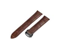 Generico Run Ken Compatibile con Tank Impermeabile Comodo Cinturino for orologio in vera pelle da 18 20 22 23 25 mm Cinturino for orologio in pelle bovina con una sola coda(Brown-Black-Z4,22mm)
