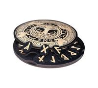 Generico Runes Set, Ritual Wooden Runes, Meditation Divination Tools, Magnetic Storage Box, Carved Symbols with Natural Texture for Altar Decor Spiritual Practices, 8.66x0.51 Inches