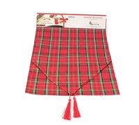 Generico Runner da tavola di Natale Scozzese in Tartan Natalizio per casa, Cucina, Collezione caffè, copritavolo tavola per Feste Decorazione Elegante Cenone Capodanno 32 x 180 cm Rosso Verde