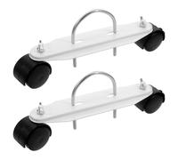 Generico Ruote Girevoli per Radiatori Elettrici Portatili Nero Coppia Base Mobile per Termosifoni ad Olio Facilità di Movimento in Casa e Terrazza