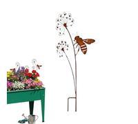 Generico Rustic Bee Stakes, Decorative Garden Decor, 13.78 Inches Yard Stake with Build, Weatherproof Iron Garden Accent, Lawn Decor with Vintage Style, Outdoor Ornament for Patio Yard
