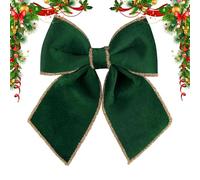 Generico Rustic Christmas Bows - Charm Wreath Bow | Tree Ribbon for Holiday, Vintage Ribbon for Wreaths, Bows & Ribbons, Holiday Craft Bow for Home Indoor Outdoor Display