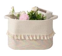 Generico Rustic Cotton Woven Storage Baskets | Organizing Baskets With Handles For Closet, Laundry, Bathroom, Bedroom, Kitchen, Perfect For Toys, Blankets, Towels, Books, And Home Storage Décor