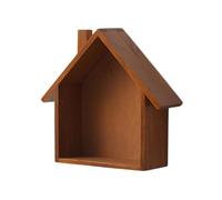Generico Rustic Wooden House-Shaped Shelf, Wall Storage Organizer, Farmhouse Home Decor, Small Nursery Display Rack, Cute Decorative Shelf, (9.84x3.15x9.45 Inches)