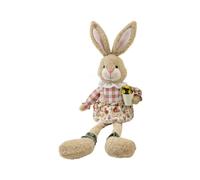 Generico Rustikale Hasenpuppe - 320g Sammlerfigur | Plüsch & PP-Baumwolle Lustiger Hase, Frühlingshafter Deko Plüschtier für Büro Wohnheim Wohnung und Feiertagsparty Atmosphäre Deko