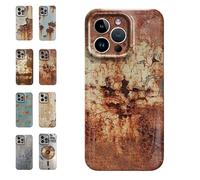 Generico Rusty Phone Case, Rusty Metal Texture Case,Vintage Aesthetic Rust Texture,Creative Industrial Iron Style Shockproof,Compatible for iPhone 16/15/14/13/12/Pro Max (For iPhone 15Pro,D)