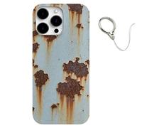 Generico Rusty Phone Case, Vintage Rusty Look Glossy Phone Case Compatible with Iphone 16/15/14/13/12/11 Pro Max, Creative Industrial Iron Inspired Shockproof Tpu Case (for iPhone 12,A)