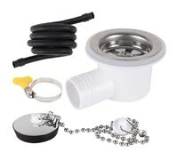 Generico RV Sink Drain Angle Fitting - Quick Connect Waste Drain Plug with Tube, Right Angle Sink Draining Hose Adapter for RV Boat Marine Plumbing Repair Conversion Kit