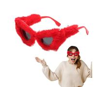 Generico s Fuzzy Sunglasses - Funny Glasses For Adults | Punk Soft Velvet Shades Ladies Party Eyewear | Fashion Accessories For Party Masquerade Disco Eyewear