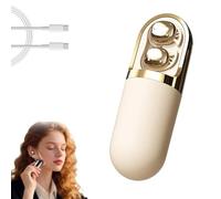 Generico S13 Vibration Massage Bluetooth Headphones, Bluetooth 6.0 Wireless Sleep Earbuds for Side Sleepers, Waterproof Vibration Case, Ideal for Leisure Sleep (Skin color)