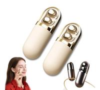Generico S13 Vibration Massage Bluetooth Headphones, Waterproof Vibration Earphone Case Provide Relaxation and Massage, Bluetooth 6.0 Sleep Earbuds for Side Sleepers (2 Set,Beige)