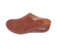Generico Sabot Donna Chiuse Davanti Estive Sandali Comode Eleganti Con Zeppa Ciabatte Moda Antiscivolo Chiusi Sabot Camminare Bassi Anziani Slippers Mules Leggeri Morbido Zeppe Piscina Mare
