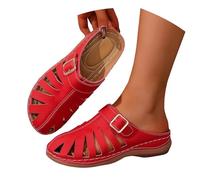 Generico Sabot Donna Eleganti Estive Sandali Comode Con Zeppa Chiuse Davanti Ciabatte Moda Comodi Gomma Sabot Passeggio Bassi Antiscivolo Slippers Zeppe Traspirante Mules Mare Spiaggia