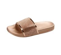Generico sabot donna estive scarpe donna estive aperte Suola spessa confortevole, resistente e versatile. Adatto per uso domestico e spazi esterni.(Oro rosa36)_2