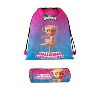 Generico Sacca Brainrot Ballerina Cappuccina Tempo libero Prestige & Deluxe + Astuccio tombolino + portachiave Brainrot + card