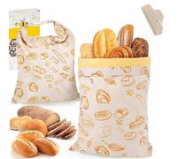 Generico Sacchetti For Il Pane Extra Grandi In Cera D'api, Mantengono Il Pane Fresco Diversi Giorni, Facili Da Pulire For Toast, Pane Fatto In Casa E Baguette(A)