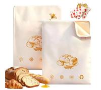 Generico Sacchetti For Il Pane Extra Grandi In Cera D'api, Struttura In Cotone Biologico, Resistente Protezione Dall'umidità, Riutilizzabili For Mantenere Freschi I Panini Con Toast(H,1PC)