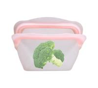 Generico Sacchetti Freezer Riutilizzabili - Borsa In Silicone | A Prova Di Perdite, 600/1000 Ml, Rosa/verde, 77-124g, Per Meal Prep, Snack, Formaggio, Frutta, Viaggio, Campeggio, Ufficio,