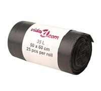 Generico Sacchetti per Cestini 250 pz Neri 35 L,Nero,4.1kg,155338
