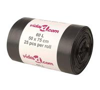 Generico Sacchetti per Cestini 250 pz Neri 60 L,Nero,5.8kg,155339