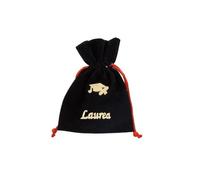 Generico Sacchetti per Laurea Sacchetti bomboniera con Applicazione Compresa Come in Foto Vari Modelli e Misure bomboniere Fai da Te (12pz Velluto Nero Decoro plexi 10x13cm)