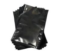 Generico Sacchetti per sottovuoto buste per alimenti sotto vuoto VARI FORMATI trasparenti goffrate e nere busta vacuum sacchi termosigillabili (Nere Lisce, 300 pezzi 15x25 cm)