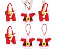 Generico Sacchetti Portaposate A Tema Natalizio Set Da 3 Pezzi Ornamenti E | Delle Posate Di Natale Per Feste Party Pranzo Cena Cucchiaio Forchetta Tavola e C Giallo