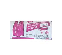 Generico SACCHI PER LA RACCOLTA DIFFERENZIATA 55X70 SUPER RESISTENT VIOLA CON MANICI 5188 (3 ROTOLI)