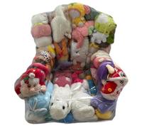 Generico Sacco Bean Bag per Deposito Peluche Trasparente Impermeabile Borse