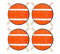 Generico Safety Panel, Hunting Mesh Panel, Reflective Strips Gear, Lightweight Sport Cover, 4-Piece Set for Backpacks, Camping, Biking, Traveling, Tents, 16.14x9.84 Inches, Orange Colored