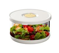 Generico Salad Container, Spillproof Salad Bowl, 6.3x6.3x3.15 Inches Microwavable Glass Lunch Box Meal Prep Containers for Workplace, School, Camping, Pantry and Kitchen Use