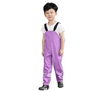 Generico Salopette da pioggia per bambini, antivento, impermeabile, in nylon, ideale per bracciale casual per bambini con farfalla