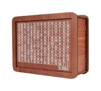 Generico Salvadanaio in Legno Vintage con Contatore - Scatola di Risparmio Riutilizzabile con | Scrigno in Bosso retrò Insieme A Bimbi E Adulti, Banca Creativa con Obiettivi Numerici E Penna PRO Kit