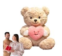 Generico San - abbraccio Heart Bear Valentines Plush | 9.84in cuscino da tiro giocattolo di bambola di animali peluche per le donne anni consuetudini