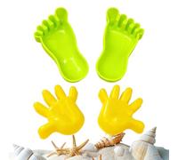 Generico Sand Mold Beach Toy Set | Travel-Friendly Interaction Activity | Footprint Handprint Sand Sculpting Toy | for Boys Girls Preschoolers Family Park Backyard Party Kindergarten
