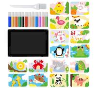 Generico Sand Painting Kit - Sticker Sand Art Kit, Sticker Sands Art Sheets, Creative Design | Kits For Crafts, Kids, Preschool, Fun Activities, Arts Projects, DIY, Classroom, Home, Travel, Gift Use