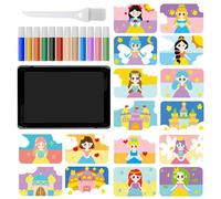 Generico Sand Painting Kit - Sticker Sand Art Kit, Sticker Sands Art Sheets, Creative Design | Kits For Crafts, Kids, Preschool, Fun Activities, Arts Projects, DIY, Classroom, Home, Travel, Gift Use