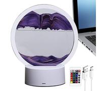 Generico Sand Painting Liquid Motion Lamp - USB LED, Flowing Sand Display | Adjustable Remote Control Decorative Sand-Art, Liquid Movement Lamp for Bedroom Living Room Study Meditation