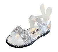 Generico Sandali Bambina 35,Scarpe da Spiaggia con Diamante d'Acqua per Ragazze Sandali Antiscivolo per Bambini con Dita Aperte Estive per Bambini con Orecchie di Coniglio Carine