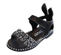 Generico Sandali Bambina 35,Scarpe da Spiaggia con Diamante d'Acqua per Ragazze Sandali Antiscivolo per Bambini con Dita Aperte Estive per Bambini con Orecchie di Coniglio Carine