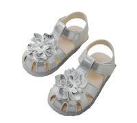 Generico Sandali Bambina Mare, Scarpe per Bambine per Primavera Ed Estate Sandali Trasparenti A Tre Strati con Suola Morbida E Motivo Floreale Perfetti per Le Principesse