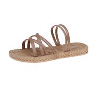 Generico Sandali Bassi Donna Comoda Scarpe Estive Comode Versione Coreana Dei Sandali Piatti da Studente In Stile Fata Di Internet Ciabatte Antiscivolo Donna Ortopedici (Beige,38)