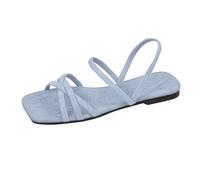 Generico Sandali Bassi Donna Comodi Sandalo Donna Comodo Sandali Piatti Estivi Multicolore Taglie Forti,Versione Coreana con Cinturino Sottile,Comodi,Versatili Ed (dark Gray,35)