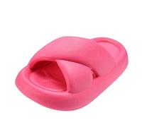 Generico Sandali Bassi Donna Eleganti Scarpe Estive Donna Pantofole da Fashion Four Seasons Suole Spesse Antiscivolo Soft Open Toe On Bagno Interno Tinta Pantofole (Hot Pink,37)